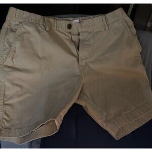 Bearbottom Men’s Stretch Shorts Large 7” Inseam Khaki Tan Cotton Blend